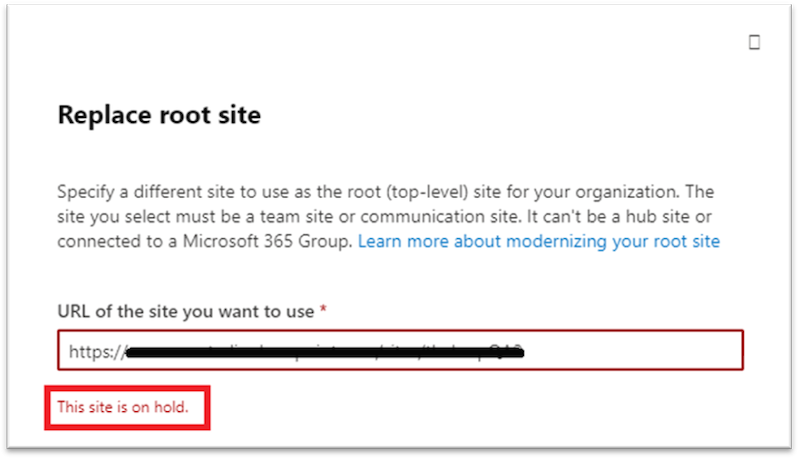 Replacing Root Site in SharePoint Online